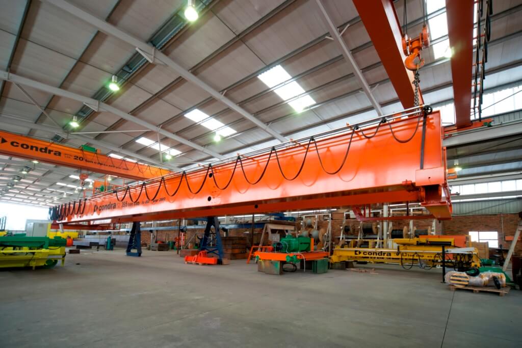 Cranes under manufacture in Condra’s Johannesburg factory