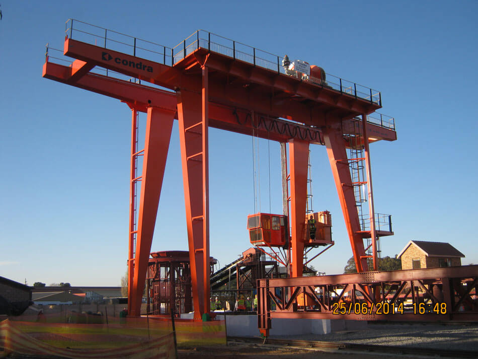 Mongolia - Customised portal crane at diamond mine