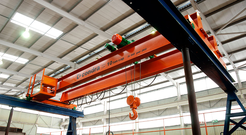 Typical Condra double-girder electric overhead travelling crane